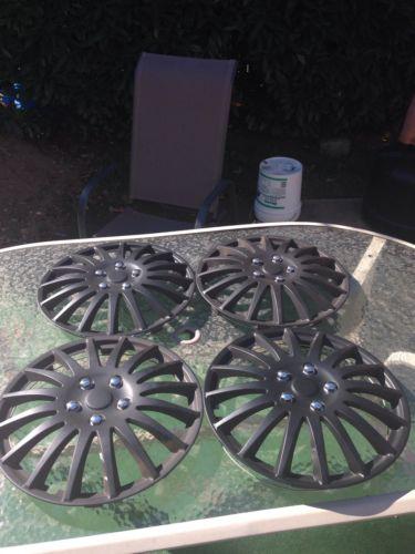 16 inch matte black hubcaps