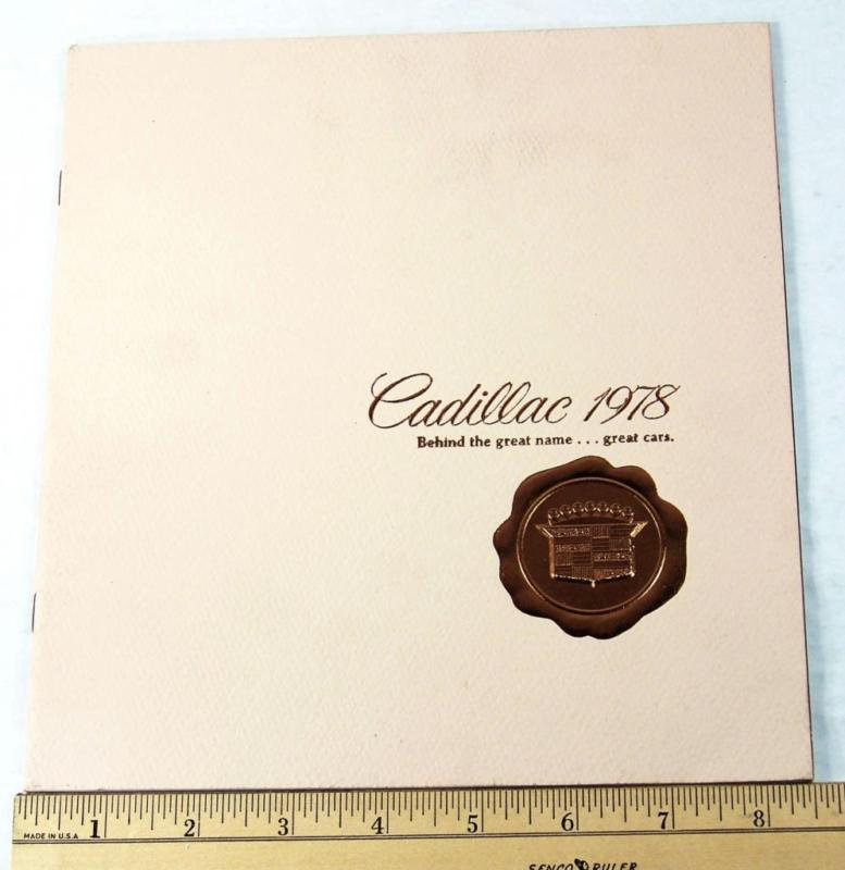 1978 cadillac factory sales catalog all models, 32 pages original nice