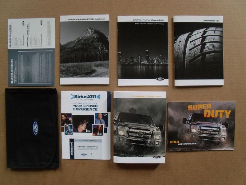 2013 ford f-series f250 / f350 / f450 / f550 super duty owners manual kit / new