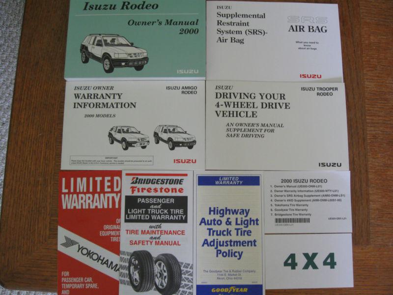 2000 isuzu rodeo owner's manual