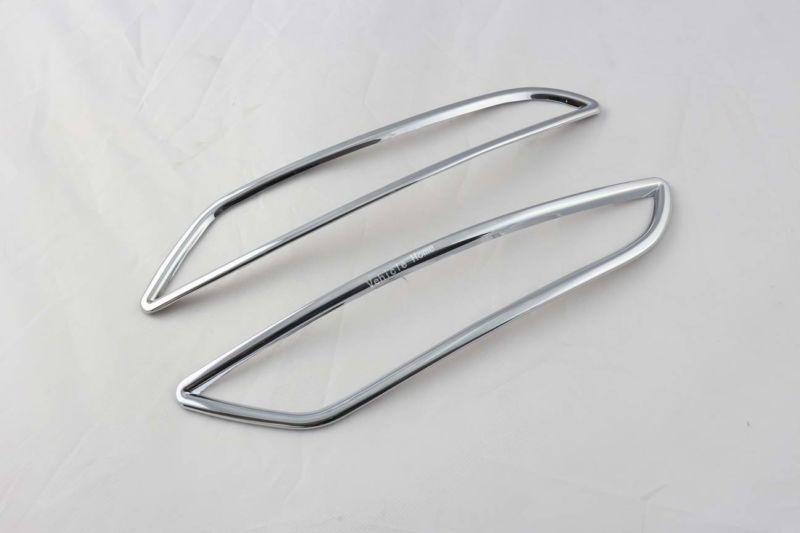 Set rear bumper chrome fog light trim rim lamp cover for vw golf mk6 2009-2013