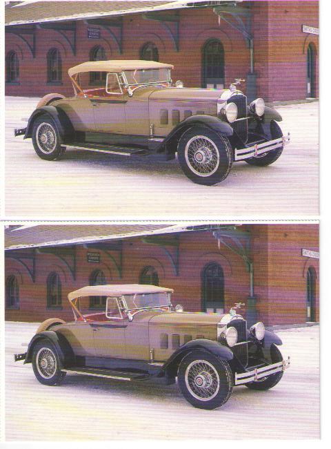 1929 packard automobile postcard - lot of 2 - must see !! - free shipping !!