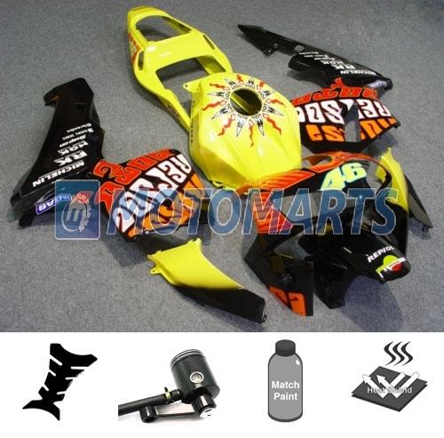 Bundle inj fairing w/ brake fluid reservoir oil pot for honda cbr600rr 03 04 bk