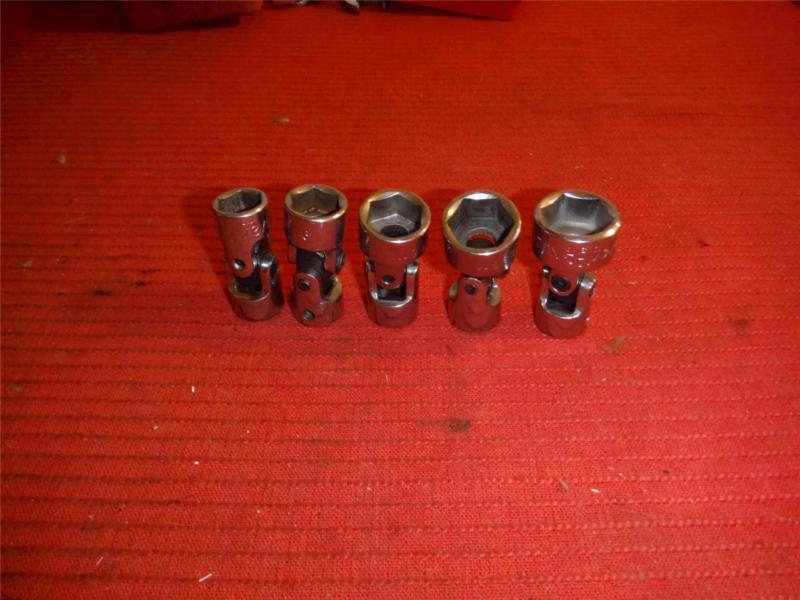 Mac tool 5 pc 3/8 flex sockets 1/2 thru 3/4" #xu246 6 point good used