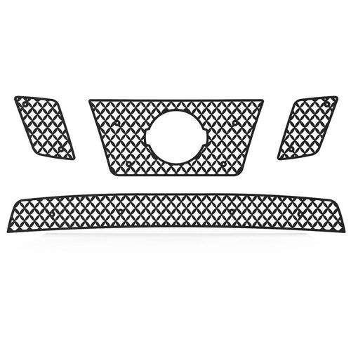 Nissan frontier 09-11 diamond mesh black powdercoat grill insert trim cover