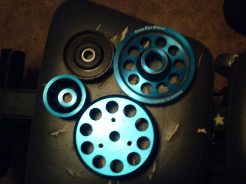 Honda s2000 ap1 ap2 light weight aluminum pulley kit blue f20c f22c