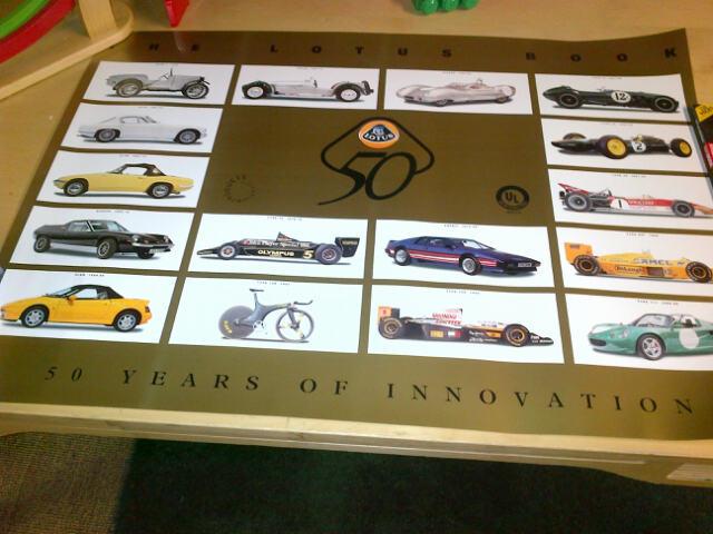 Lotus 50 years of innovation poster size 40x20, collectible item