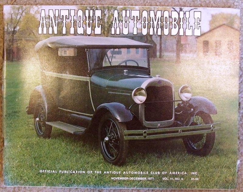 Aaca nov-dec 1977 ford model a beech creek truck 1950 buick roadmaster 1908 olds