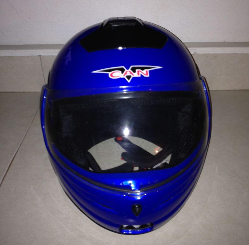 V-can motorcycle helmet blue xl