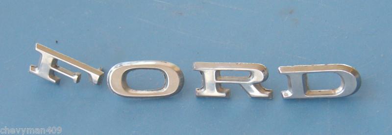 Ford car script letters set oem metal badge mustang pinto t-bird? fairmont?c7ab