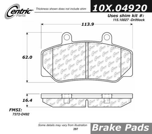 Centric parts c-tek disc brake pad... 102.04920