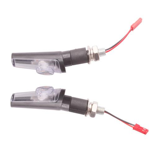 2pcs motorcycle motorbike turn signal led indicator light 12v black 