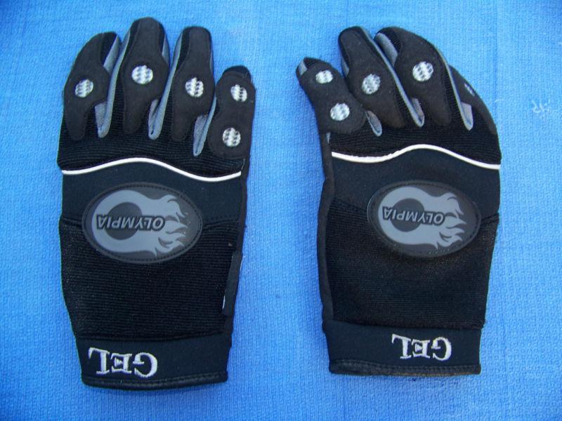 Olympia sports company (wpl 13171) motorcyle gloves size small black & gray