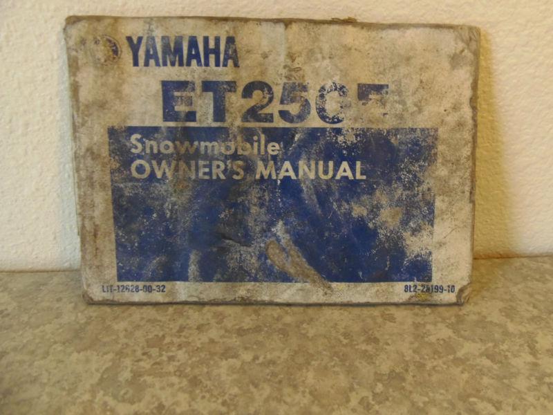 Vintage 1979 yamaha snowmobile owners manual repair tip guide book et250e