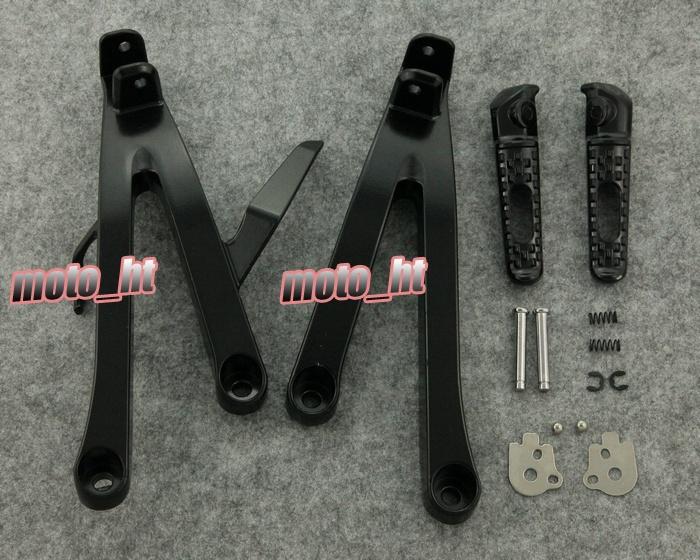 Passenger rear foot pegs footrest & brackets fit honda 07 08 09 10 11 cbr 600 rr