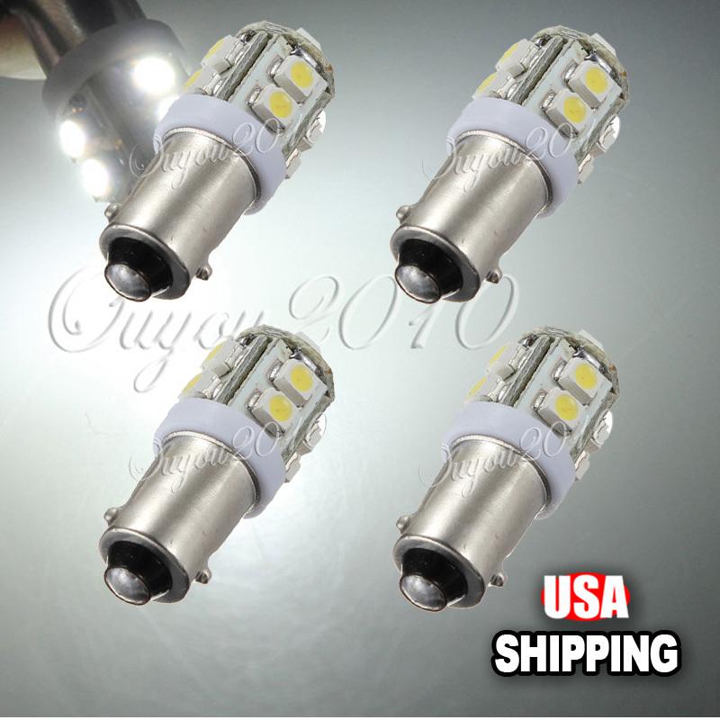 4pcs ba9s 10 smd xenon white high power led light bulb car van truck dc 12v lamp