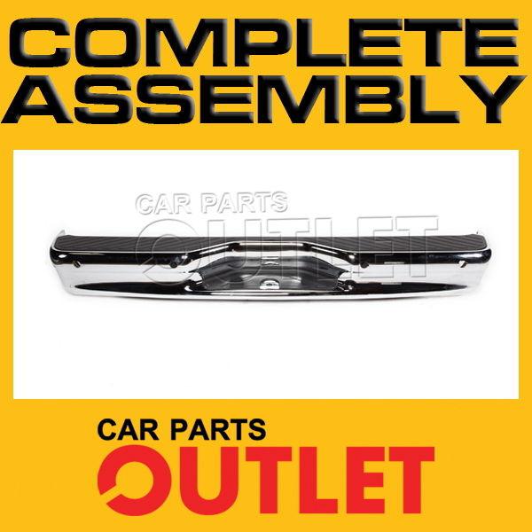 2007-2011 econoline rear chrome step bar+bumper pad+reinf e-150 e350 sensor hole