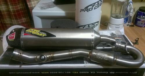 2013 kx250f pro circuit exhaust 09-13 ti 5 full system. carbon+ti