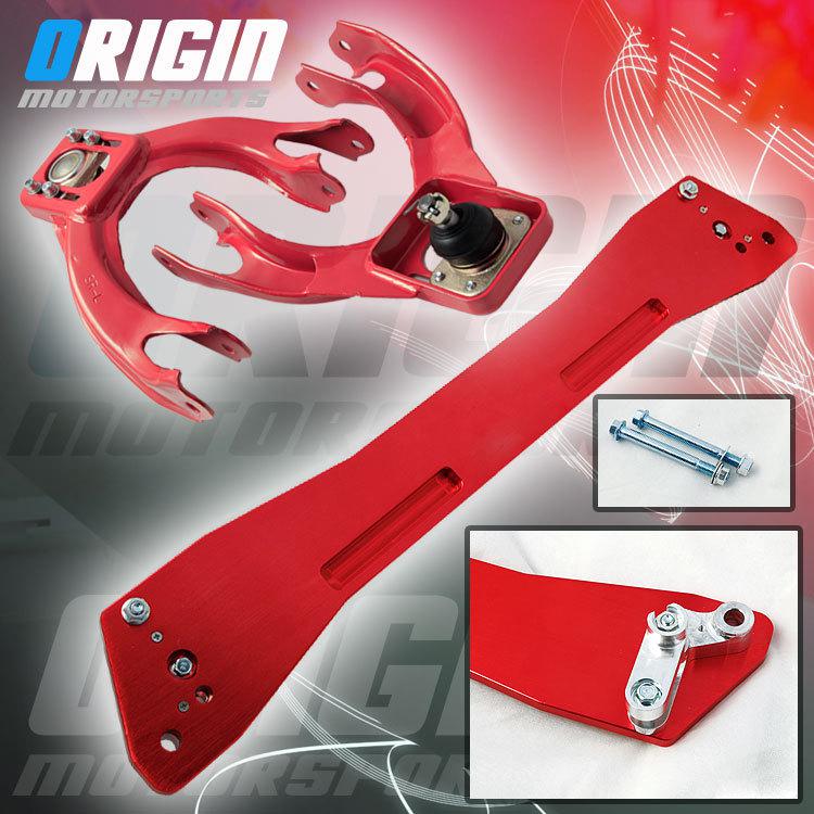 Red eg si d15 da dc2 b16 b18 rear subframe brace + front upper camber arm kit