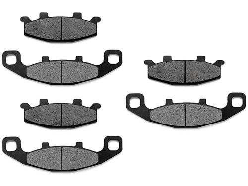 Front + rear carbon kevlar brake pads for 1987-1990 kawasaki zx750 ninja