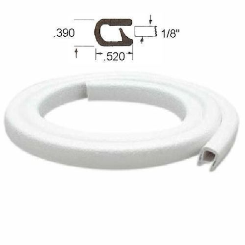 Flex / lip trim plastic  edge molding white 25 feet