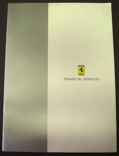 2007 ferrari dealer financial services brochure geneva auto show press release