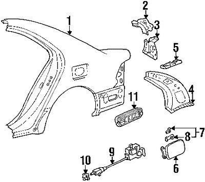 Lexus 6162250031 genuine oem factory original trough