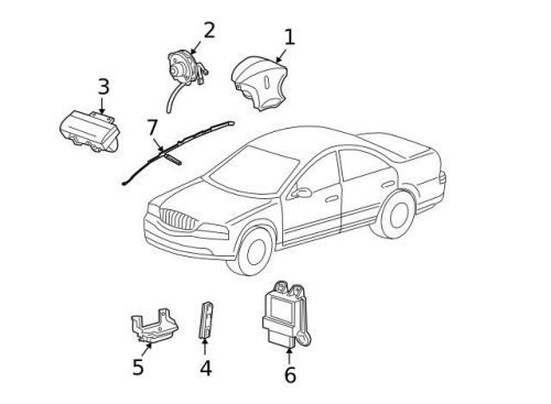 Genuine 2000-2002 ford clockspring xw4z-14a664-aa