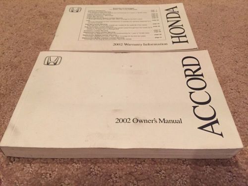 02 2002 honda accord owners owner&#039;s manual book oem