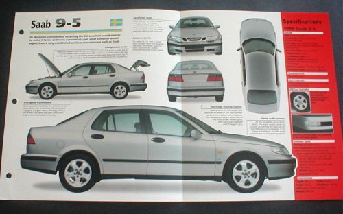 1999 saab 9-5 sedan unique imp brochure