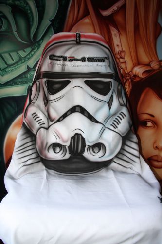 Star wars stormtrooper airbrushed seat cover! hand painted throw-over