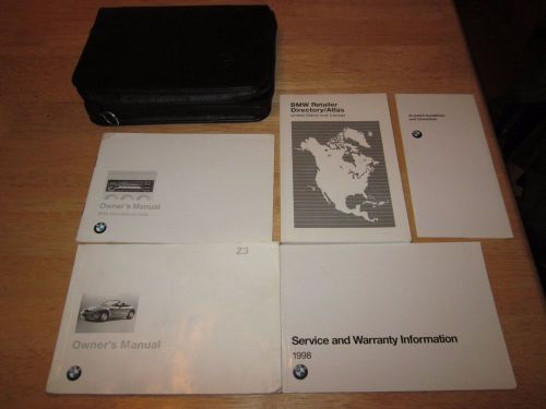 1998 bmw z3 1.9 2.8 roadster owner manual with case oem owners