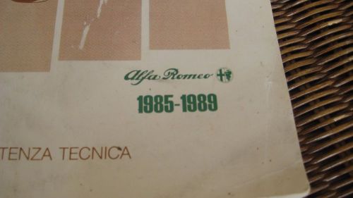 Workshop manual alfa romeo 1985-1989