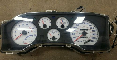 1990-1994 eclipse gauge cluster el white faced  glow gauges fits talon laser dsm