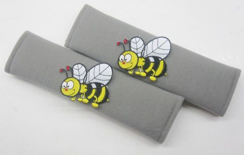 2 pcs car seat belt seatbelt shoulder pads cover busy buzz bumble bee g