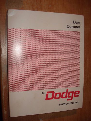 1966 dodge service manual gt dart coronet shop book repair year one