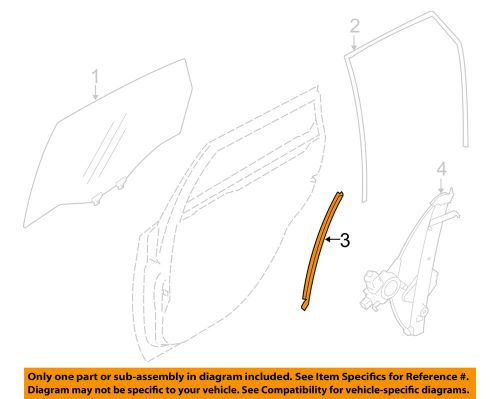 Subaru oem 14-15 forester glass-rear door-lower channel left 62240sg010