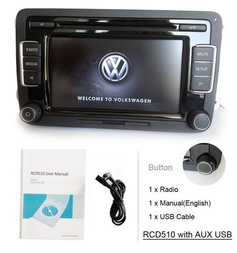 Vw car stereo radio rcd510 usb aux cd mp3 golf passat tiguan skoda polo caddy cc