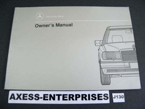 91 - 1991 mercedes w124 300d turbo diesel owners user manual drivers book # j130