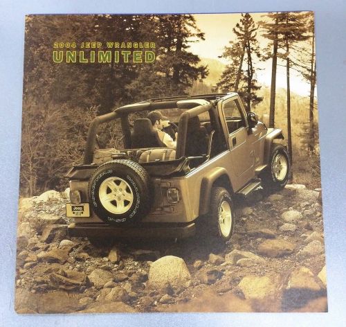 New 2004 jeep wrangler unlimited dealer sales literature brochure!!!!