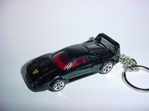 New 3d black ferrari  f40 custom keychain keyring key racing backpack bling f 40