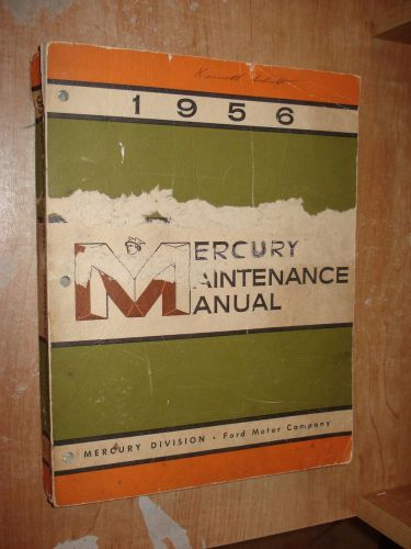 1956 mercury shop manual original service book merc repair