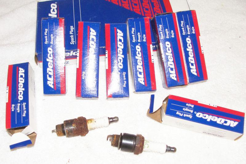 Set of 8 ac delco r46sz spark plugs for buick pontiac olds cadillac 8 cylinder