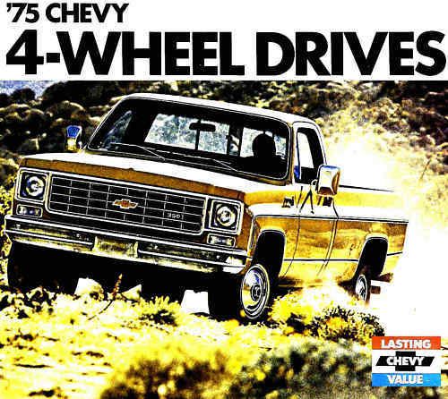 1975 chevy 4wd truck brochure-k10 k20 pickup-k10 blazer-k10 k20 suburban-4x4