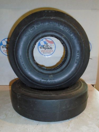 Vintage go kart nos carlisle indian head 4.10/3.50-5 5&#034; dia tire cart part x2