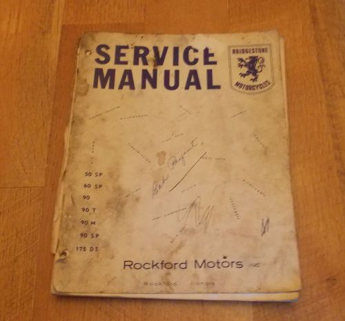 Rockford motors bridgestone motorcycles service manual 50 60 90 175