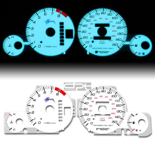 Indiglo glow gauge+harness white face for 97-01 honda prelude automatic h22a4 l4