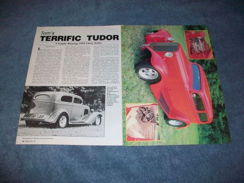 1933 chevy two-door sedan hot rod article &#039;tom&#039;s terrific tudor&#039;