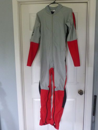 Tony suit go-kart racing suit gray red vintage go kart suit one-piece