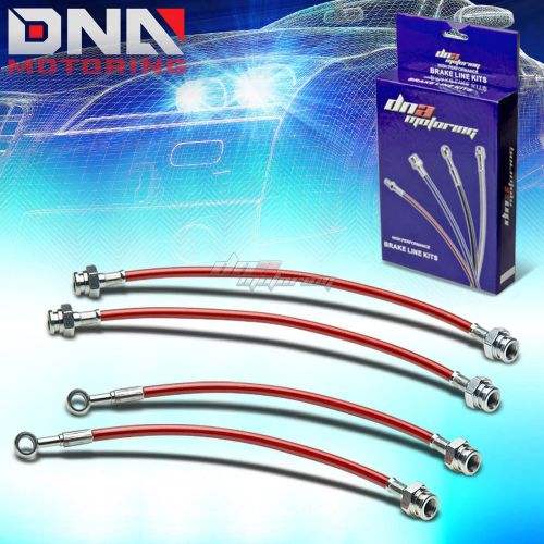 For 02-10 e60/e63/e64 m5/m6 red stainless steel braided hose brake line/cables